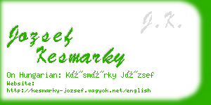 jozsef kesmarky business card
